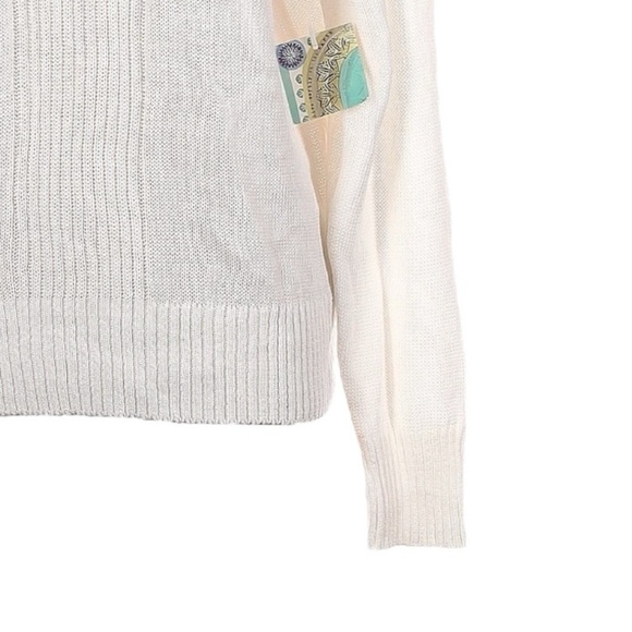 Sigrid Olsen Linen Lightweight White Pullover Hoodie Size L NWT Oversized Beachy - Picture 5 of 8